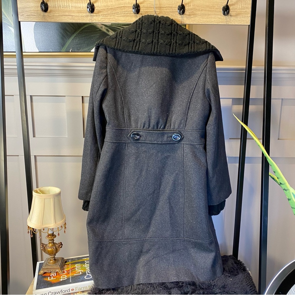 Women's RW & CO Gray Wool Coat Size M - Picture 2 of 15